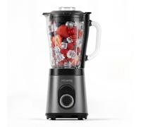 H.koenig Batidora De Vaso Mxk36 1,5l 1000w, Licuadora Potente Con Función Pica Hielo, Jarra De Cristal Graduada, 2 Velocidades + Pulse, Gris Antracite