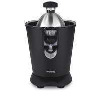 H.Koenig Exprimidor de Naranjas Eléctrico Professional. AGR82 Cuerpo en Acero Inoxidable Negro Mate, Sin BPA, Rápido, Automático, Silencioso, Salida Antigoteo, 160W