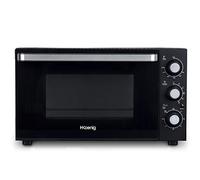 H.Koenig FO30 Mini Horno Eléctrico 30L, Compacto Multifunción, 1500W, 6 Modos de Cocción, Convección, Hasta 230°C, Temporizador 90 min, Puerta Doble Cristal, Bandeja Antiadherente