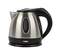 H.Koenig Hervidor de agua eléctrico BO12 1,2L Acero inoxidable práctico compacto 1630 W, vaso graduado con nivel de agua visible, ebullición calentamiento rápido, lavable, indicador luminoso, base 360