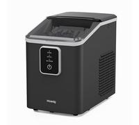 H.Koenig Máquina de hielo KUB12, 12 kg de cubitos de hielo en 24 horas, 2 tamaños de cubitos, compacto, silencioso 1 L, cubitos listos en 6 minutos, paleta incluida