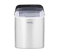 H.Koenig Máquina para Hacer Hielo ICEK12, 12kg/24h, 2 Tamaños de Cubitos de Hielo, Automático, Eléctrico, Compacto, Portátil, Silencioso 2,1L, Rápido Cubito de Hielo Listo en 6 min, Cuchara para Hielo