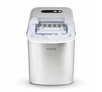 H.Koenig Máquina para Hacer Hielo, Silenciosa, 120 W, Capacidad 12 Kg, Entre 10 y 13 Minutos, 2 Tamaños de Cubitos, Gris, Acero Inoxidable Kb14