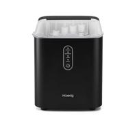 H.Koenig Máquina para Hacer Hielo KUB14, 12kg en 24h, 2 tamaños de cubitos, Compacta, Silenciosa 1L, Cubitos listos en 6min, Pala para hielo