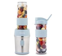 H.Koenig Mini batidora de vaso 570mL SMOO16-300W, 4 cuchillas de acero inoxidable, sin BPA, 2 botellas portátiles de viaje, batidos y smoothies