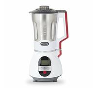 H.Koenig MXC36 Sopera Eléctrica y Licuadora, Máquina para hacer Sopas, Batidos, o Salsas, 1.7 Litros, 900 W, 7 Velocidades, 3 Temperaturas, Acero Inoxidable, Blanco.