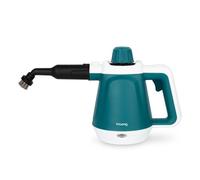 H.Koenig Limpiador de vapor manual NV680, Elimina el 99,99% de las bacterias sin productos químicos, 3,5 bar, Vapor 40 g/min, Listo en 5 min, 13 Accesorios, Azulejos, Cocina, Baño, Ventanas, Tejidos