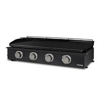 H.Koenig Plancha de asar a gas PLX1042, 4 Quemadores U Acero inoxidable, Plancha de asar de fundición esmaltada, Alimentación de gas propano o butano, Distribución uniforme del calor, hasta 350°C