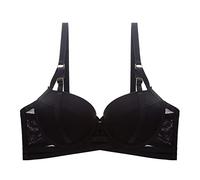 H & M Ropa de mujer material exterior ajustable, plegable, antiflacidez, anticaída y sujetador grande, Negro , 36