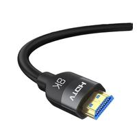 H.May 8K HDMI Cable 2.1,(7680x4320P,8K/60Hz,4K/120Hz,2K/144Hz,1080P/240Hz), Alta Velocidad 48Gbp HD Cable Compatible con TV/PS/PC/Proyector/Video/Juego-Negro (1 meter)