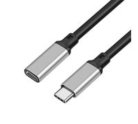 H.May Cable de expansión USB c, extensor macho y hembra tipo - C USB 3.2 gen 2 (10gbps), 4K@60HZ Carga rápida para transmisión de datos, carga, audio, dispositivos de vídeo-grises (1 meters)
