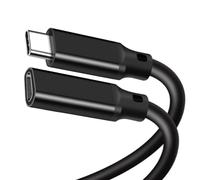 H.May USB C Cable de Extensión, Tipo-C USB 3.2 Gen 2(10Gbps) Extender macho a hembra, 4K @ 60HZ de carga rápida, para la transferencia de datos, carga, audio, dispositivos de vídeo-Negro (1 meter)