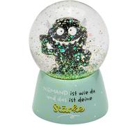 H:PPY Life 74166 Bola de ensueño con Texto en alemán Fuerza | Bola de Nieve para sacudir, poliresina, Altura 6,5 cm, Regalo para cumpleaños, Amistad