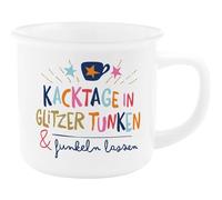 H: PPY life 74439 - Taza de café con diseño de chispas (porcelana, 35 ltura 8,4 cm, con mensaje en alemán)
