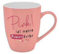 H:)PPY life Taza con diseño Pink ist meine POWER farbe, con precinto