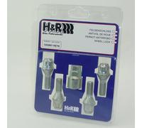 H&R Cerraduras De Llantas Juego De Cerraduras M12x1,5x26mm Conico 1252601KEY4|1