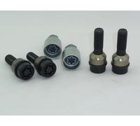 H&R Cerraduras Llanta Cierre de Llanta 4 Pcs. Negro M14x1, 5x60 Plano Bew Cono