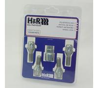 H&r Cerraduras Llanta Tornillos Antirrobo Kit M12x1, 25x26mm Cabeza Cónica