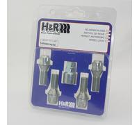 H&R Cerraduras Llanta Tornillos Antirrobo Kit M14x1, 25x28mm Cono 14252801KEY4