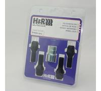 H&R Cerraduras Llanta Tornillos Antirrobo Kit M14x1, 5x28mm Cono B1452801KEY4 2