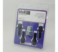 H&R Juego Cerraduras Para Rueda M14x1,5x28mm Cónico Negro 10.9 B1452801KEY4|1