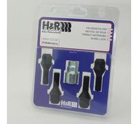 H&R Juego De Cerraduras Para Rueda 10.9 M12x1,5x28mm Cono Negro B1252801KEY4|3