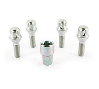 H&R Juego de Tornillos Antirrobo M12x1.25x30mm Cónico - 4 Tornillos Antirrobo Incl. Adaptador