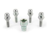 H&R Juego de Tornillos Antirrobo M12x1.50x26mm Cónico - 4 Tornillos Antirrobo Incl. Adaptador