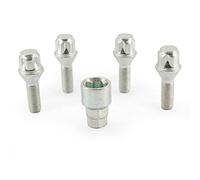 H&R Juego de Tornillos Antirrobo M12x1.50x30mm Cónico - 4 Tornillos Antirrobo Incl. Adaptador