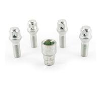 H&R Juego de Tornillos Antirrobo M14x1.50x28mm Cónico - 4 Tornillos Antirrobo Incl. Adaptador