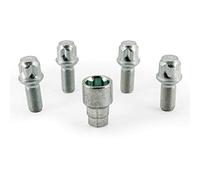 H&R Juego de Tornillos Antirrobo R13 M14x1.50x27mm Esférico - 4 Tornillos Antirrobo Incl. Adaptador