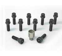 H&R Juego de Tornillos de Rueda Cónicos M14x1.25 - Longitud 31mm - 10 Piezas - incl. Tornillos Antirrobo