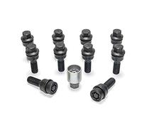 H&R Juego de Tornillos de Rueda Esféricos con asiento móvil R14 M14x1.50 - Longitud 30mm - Negro - 10 Piezas (pe. compatible con Audi Q3, Q5) - incl. Tornillos Antirrobo