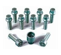 H&R Juego de Tornillos de Rueda Esféricos R13 M14x1.50 - Longitud 38mm - 10 Piezas (pe. compatible con VAG) - incl. Tornillos Antirrobo