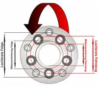 H & R Perno adaptador de círculo VA + HA 5x114,3mm/67,1