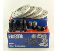 H&R Separadores 20 / 30mm Plata para A3 Tt Leon Octavia Superb Passat Golf