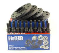 H&R Separadores De Eje 20/20mm Negros Para Audi Q5 SQ5 Tipo 8R 8R1 Q7 4M