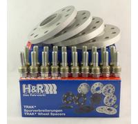 H&R Separadores De 20 / 40mm Plata para Audi Q5 SQ5 Tipo 8R 8R1 Fy Q7 SQ7