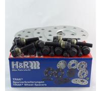H&R Separadores Delant. + Eje Trasero ABE para Porsche 10mm Plata / Sw