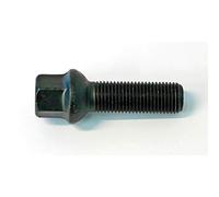 H&R Tornillo de Rueda Esférico con Asiento móvil R13 M14x1.50 - Longitud 45mm - Negro (PE. Compatible con Audi S5)