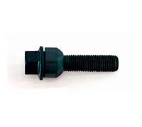 H&R Tornillo de Rueda Esférico con Asiento móvil R14 M14x1.50 - Longitud 44mm - Negro (PE. Compatible con Porsche)