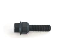 H&R Tornillo de Rueda Esférico con Asiento móvil R14 M14x1.50 - Longitud 54mm - Negro (PE. Compatible con Porsche)