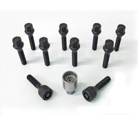 H&R Tornillos + Castillo 1SET Negro M12x1, 5x35 Cono 60 Grado B1253501SET 2