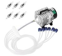 H&RB Compresor de Aire Bomba de Aire Compresor de pistón Bomba de Estanque El Oxígeno Bomba De Aire Silenciosa Peces De Acuario Tanque De Agua Bomba De Oxigenador Aire Bomba Booster Aireador,60W