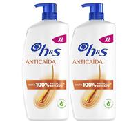 H&S Anticaída Champú Anticaspa con Cafeína, Clinicamente probado, 2x800ml | Actúa desde el Primer Lavado, Hasta 100% de Protección contra la Caspa