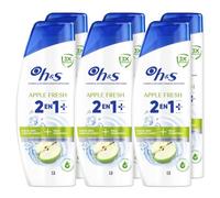 H&S Apple Fresh 2en1+ Champú Anticaspa y Acondicionador, Uso Diario | 6x300ml, Actúa desde el Primer Lavado, Cabello Hidratado, Para Todo Tipo de Cabello
