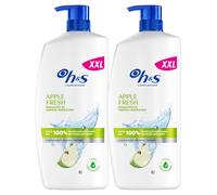 H&S Apple Fresh Champú Anticaspa 2x1000ml con Dispensador, para Uso Diario. Hasta 100% de Protección Anticaspa, Clínicamente Probado. Para Todo Tipo de Pelo y Cuero Cabelludo. Frescor, Aroma a Manzana