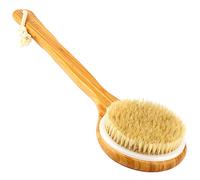 H&S Cepillo Exfoliante Corporal y de Espalda para la Ducha - Cepillo de Mango largo con Cerdas Naturales - Exfoliante Cuerpo de Bambú para el Baño