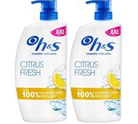 H&S Citrus Fresh Champú Anticaspa para Pelo Graso 1000ml, con Dispensador. Hasta 100% de Protección Anticaspa, Clínicamente Probado. Para Uso Diario. Frescor y Limpieza con Aroma a Cítricos