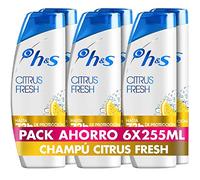 H&S Citrus Fresh Champú Anticaspa Para Pelo Graso 255ml x6